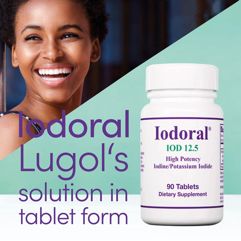 Optimox, Iodoral 12,5mg, with Iodine and Potassium Iodide, Depot, 90 Vegan Tablets, Lab Tested, Vegetarian, Gluten Free, Soy Free, Non-GMO - BeesActive Australia
