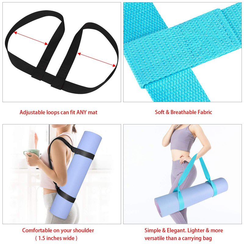 Yoga Mat Strap Carrier 2Pack Adjustable Yoga Mat Sling for Carrying (Yoga Mat Not Included) - BeesActive Australia