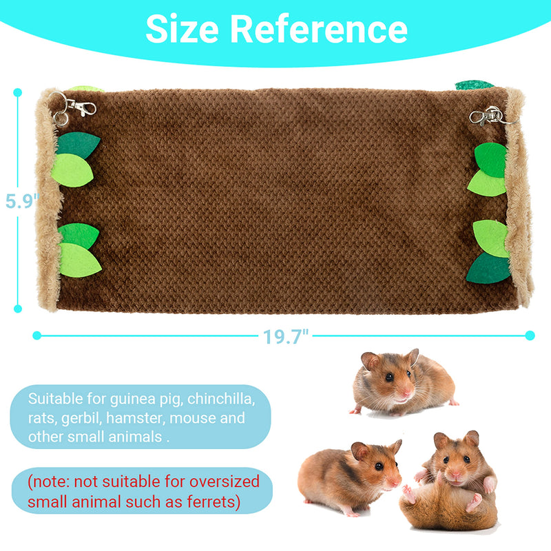 Guinea Pig Tunnel Hammock - Soft Fleece Rat Hammock Hideout for Hamster Ferret Chinchilla Hedgehog Squirrel Small Animals - Swing Pet Hammock House Habitat Cage Accessories for Playing Sleeping - BeesActive Australia