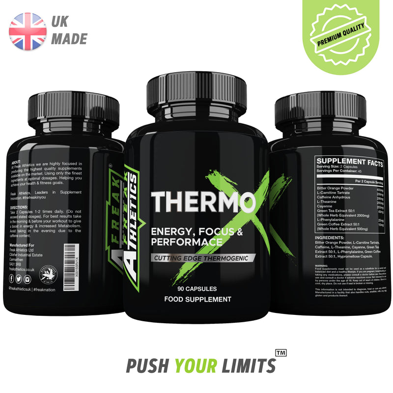 Thermo X by Freak Athletics - 90 Capsules Suitable for Men & Women - UK Made - BeesActive Australia