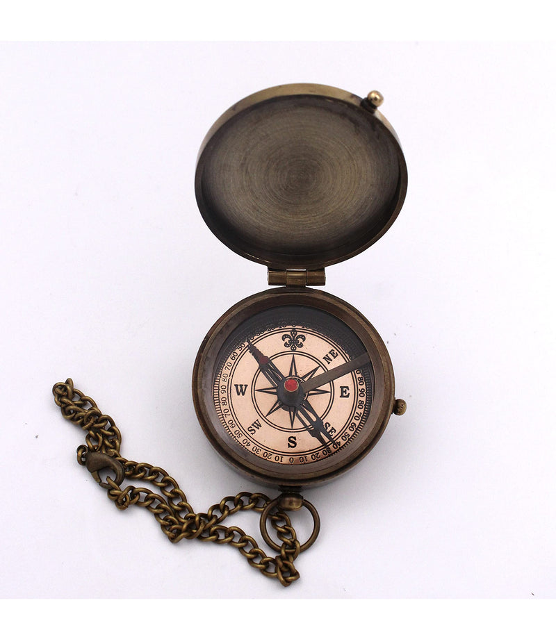 "Be Strong and Courageous Do Not Be AfraidAntique Nautical Vintage Directional Magnetic Compass with Famous Scripture Quote Engraved Baptism Gifts with Wooden Case for Loved Ones, Son, Father, Love, - BeesActive Australia