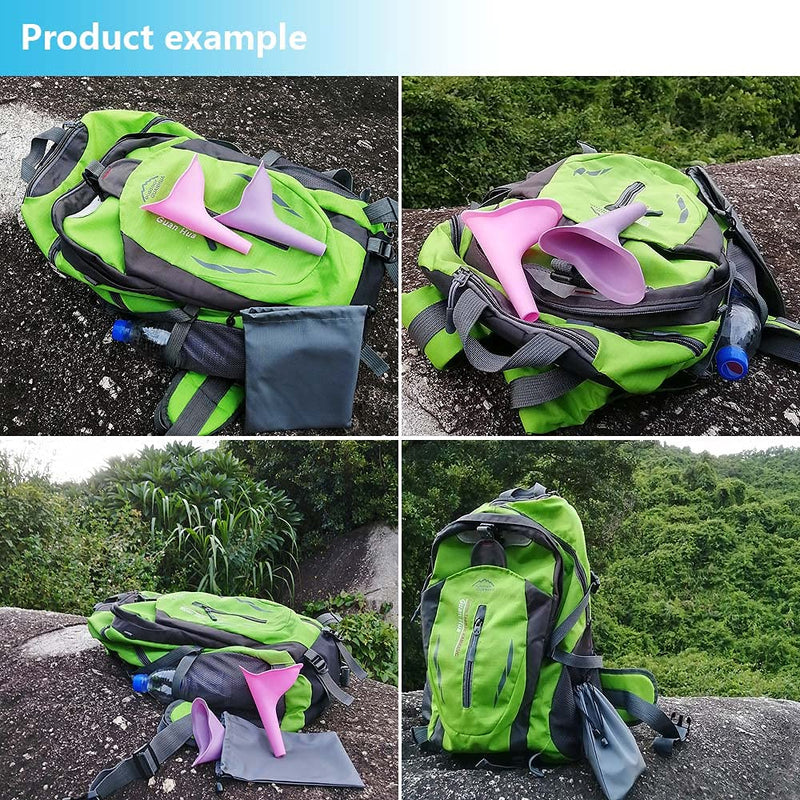 4 PCS Female Urination Device Urinal for Women Female Urinal Pee Funnel Womens Urinal for Girls Pee Standing with Carry Bag (2 Purple + 2 Pink) - BeesActive Australia