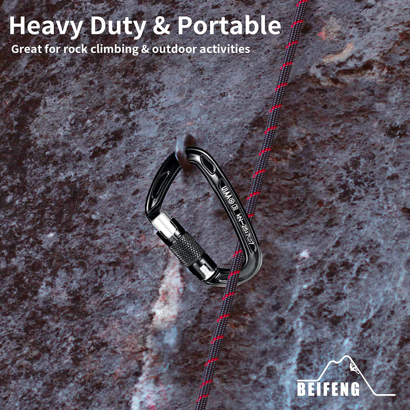 Certified 25KN Auto Locking Climbing Carabiner Clips Obtained UIAA certificationTwist Lock and Heavy Duty Carabiners for Rock Climbing Gear,Camping,Climbing Equipment 4PCS-25KN - BeesActive Australia
