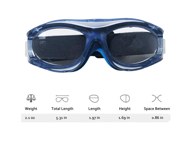 Freebee Unisex Kids Sports Safety Glasses Protective Goggles for basketball soccer Transparent Blue - BeesActive Australia