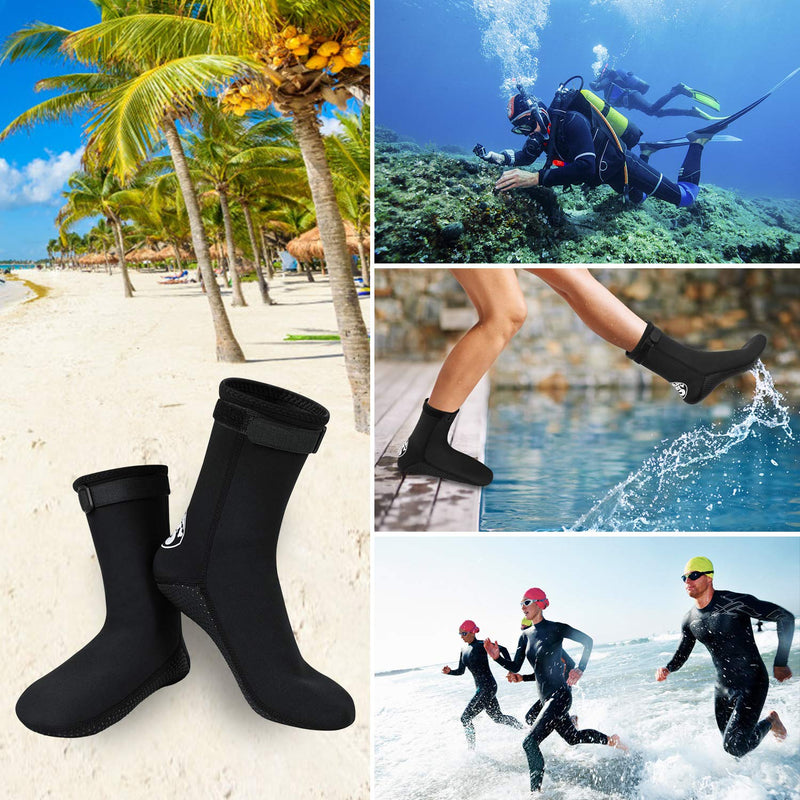 Oumers Neoprene Socks, 3MM Diving Wetsuits Sock for Water Sports, Thermal Beach Sock Anti Slip Socks for Men Women Teenager S (US Men:5.5-6.5, Women:7-8) - BeesActive Australia