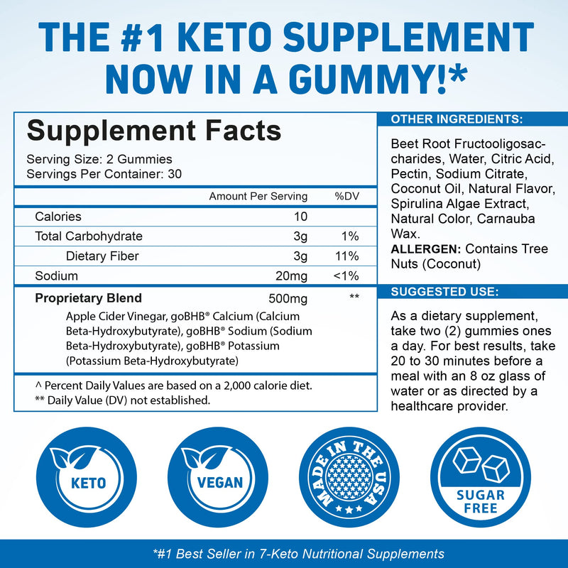 Herbtonics ACV Keto Gummies with The Mother & Keto BHB | Apple Cider Vinegar Keto Gummies | Sugar Free, Keto ACV Gummies for Energy & Immunity - BeesActive Australia