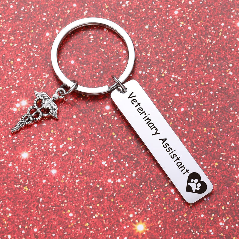 ZQEOU VET Keyring Veterinarian Assistant Keychain For Coworker Gift VET Tech Keychain Veterinarian Assistant Thank You Gift 1 Standard - BeesActive Australia