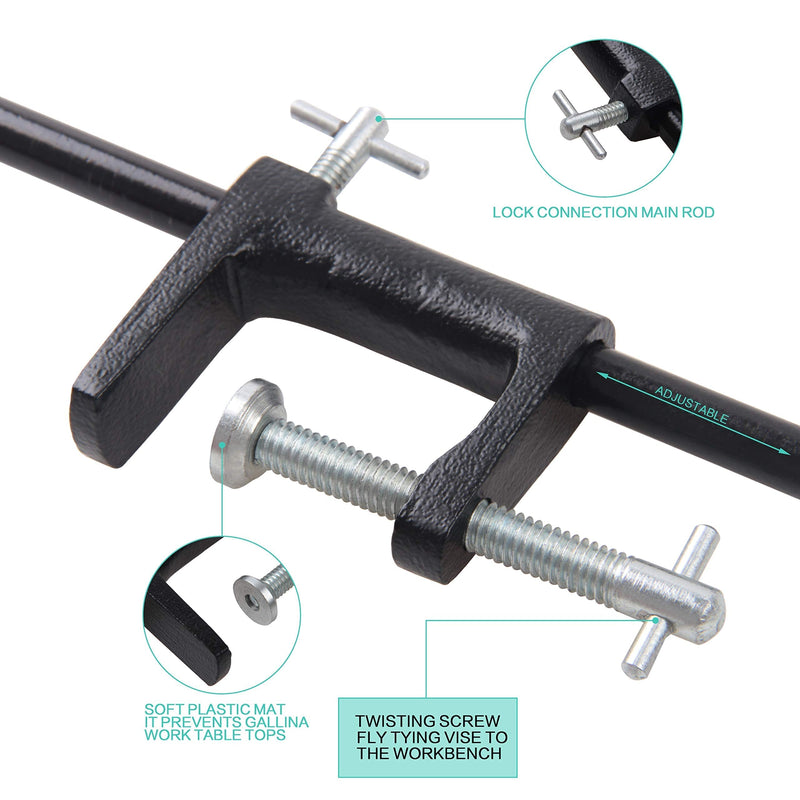 Fly Tying Tools Kit, Fly Tying Vise, Fly Tying Bobbin Thread, Whip Finisher Knotter, Fly Tying Bodkin, Hackle Plier, Fly Fishing Starter Kit Rotary Fly Tying Vise - BeesActive Australia