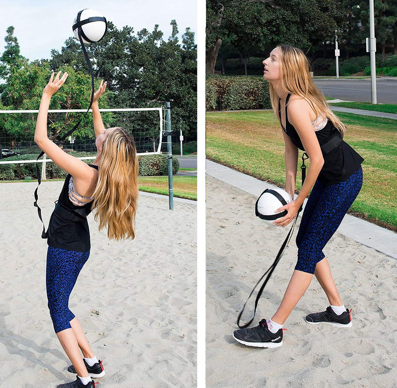 FSXTMMM Volleyball Training Aid Equipment, Single Solo Practice, Practice Overhand Serve, Spike, Arm Swings, Hitting, Outdoor Training for Serving and Arm Swing Serve Trainer for Beginners black - BeesActive Australia
