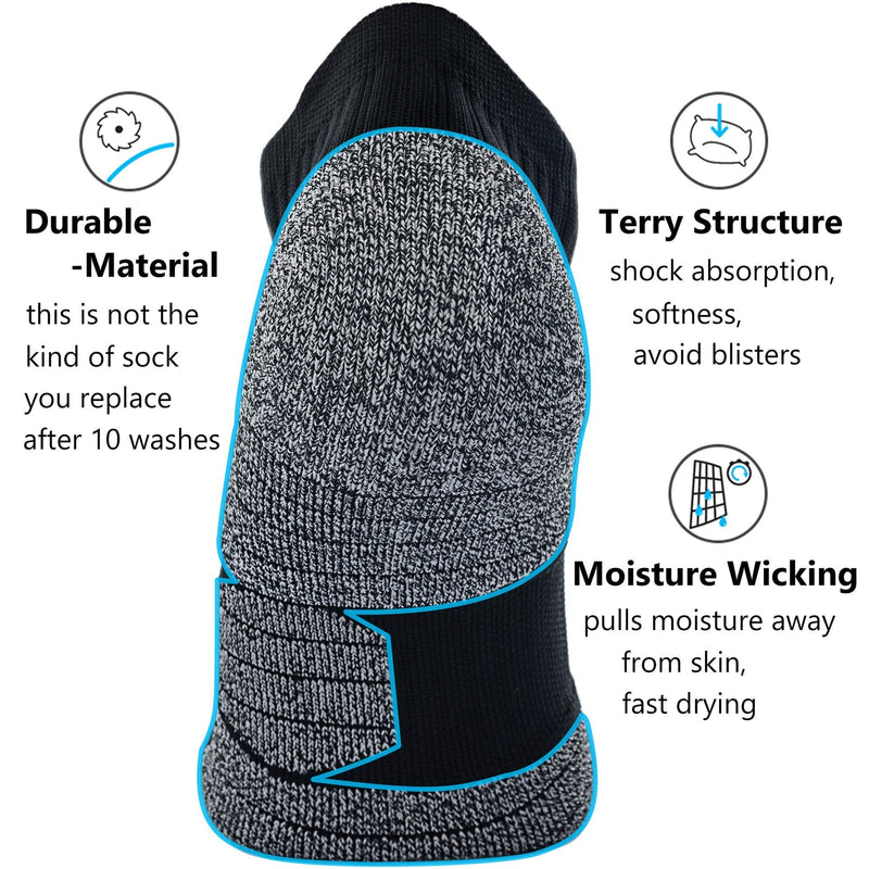CWVLC Unisex Cushioned Compression Athletic Ankle Socks Multipack Medium 6-pairs Mix-colors - BeesActive Australia