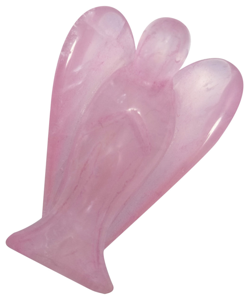 Mina Heal Guardian Angel Figurine, Pocket Size, Made Rose Quartz Gemstone Crystal Representing Love, Peace & Healing… 1 pcs M Size - BeesActive Australia
