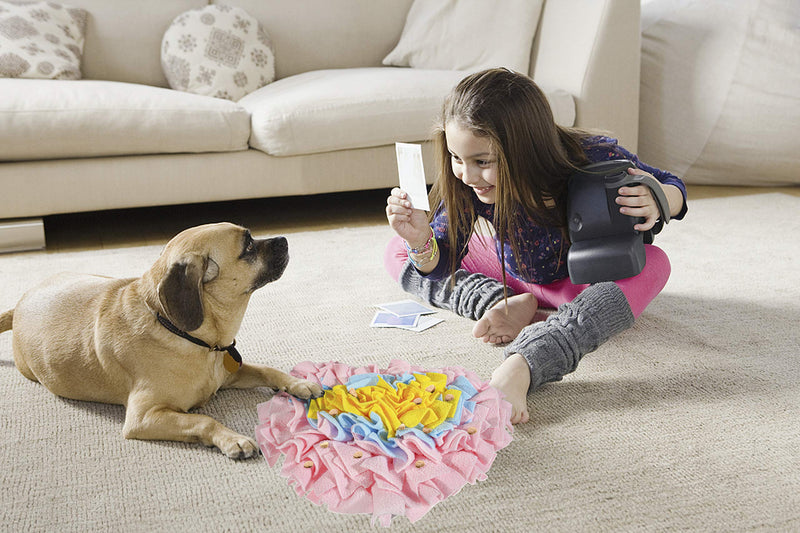 GoFika Small Dogs Slow Feeding Snuffle Foraging Mat Cloth for Puppies and Pets (14" x 11.8") Interactive Puzzle Feeder for Stimulation and Nosework (Pink) - BeesActive Australia