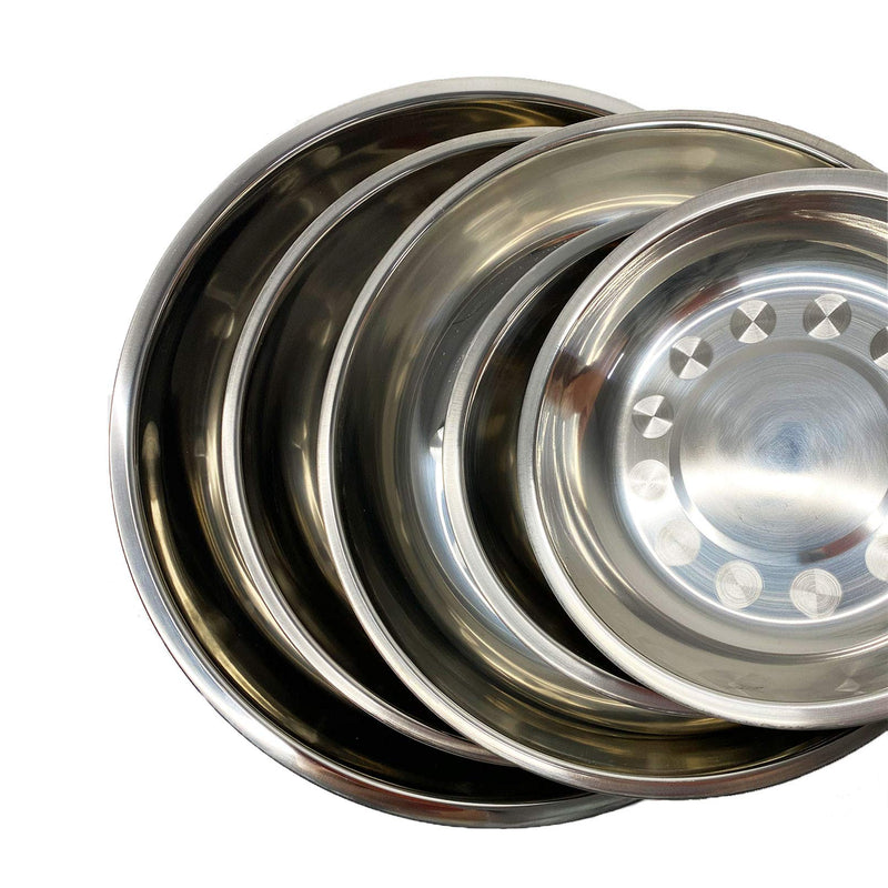 kathson Stainless Steel Whisker Relief Cat Bowl, 4 pcs Shallow and Wide Bowls, Pet Cat & Dog Feeding Large Dishes Fits with Elevated Stands Pet Bowl Stand (7.00 Inch Dia.) 7.00 Inch Dia. - BeesActive Australia