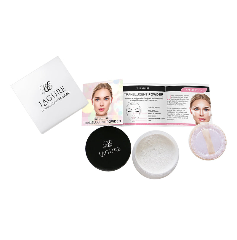 Lagure Translucent Powder - Best Loose Setting Powder Foundation and Highlighting Face Powder with Step-by-Step Guide - BeesActive Australia