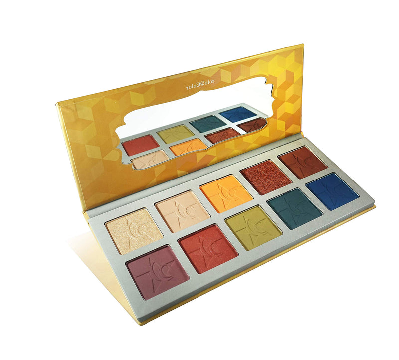 Unisex 10 Color Eyeshadow Palette (Unisex3) - Highly Pigmented - Professional Formulation - Large Pan Neutral Blue Red colorful Eye shadows Unisex3 - BeesActive Australia