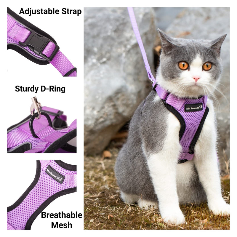 Mr. Peanut's PurrTrek Reflective Cat Harness with Matching Leash Small Pink - BeesActive Australia