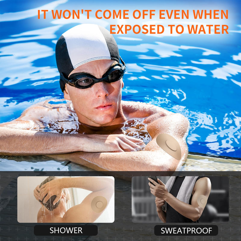 Adhesive Patches for Freestyle Libre 1/2-20pcs Sensor Covers for Libre 1/2, Waterproof Overlay Patches, Lasts for 14 Days,Tan Tan Libre 1/2/3 - BeesActive Australia