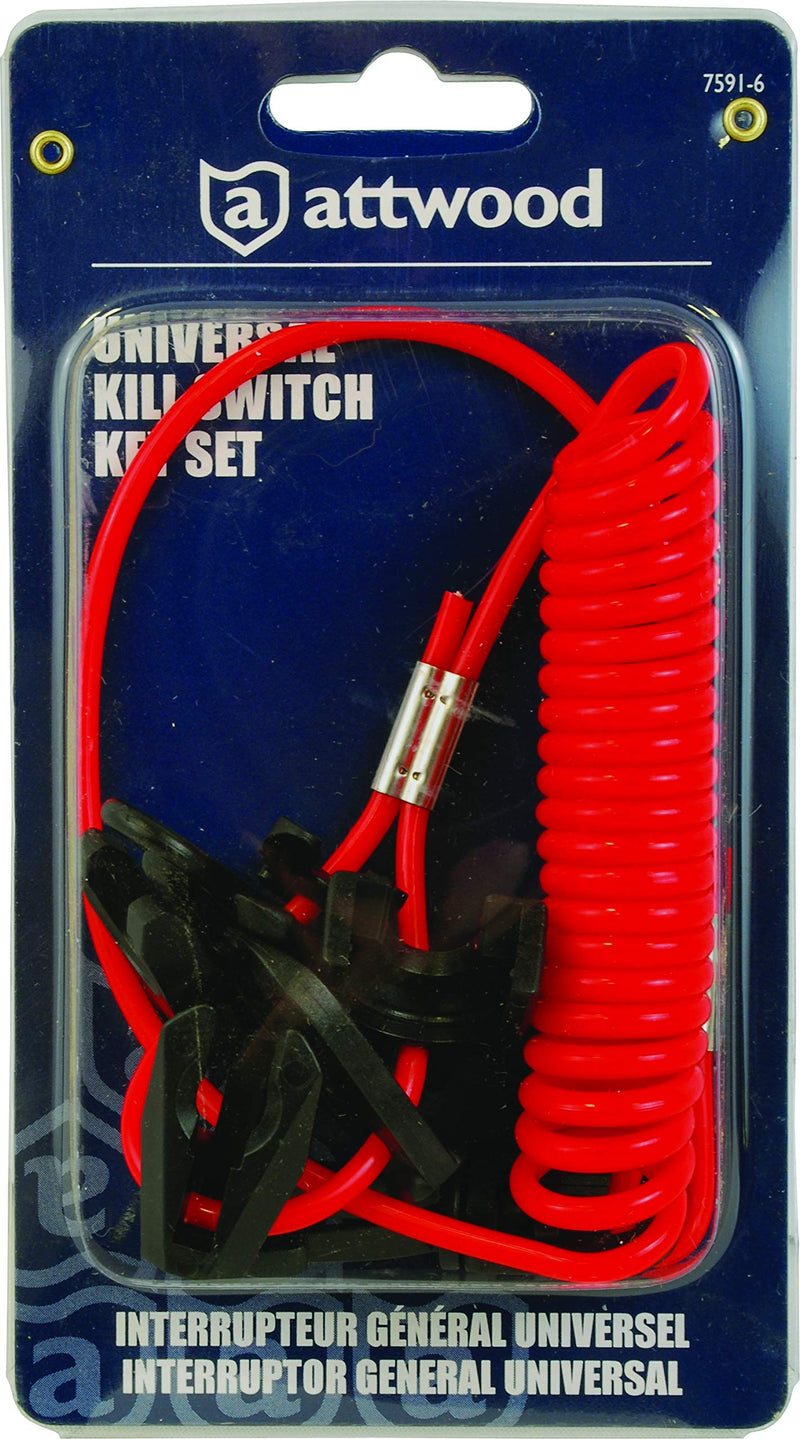 attwood 7591-6 Universal Boat Kill Switch Key Set for Johnson, Evinrude, Mercury, Yamaha, Suzuki, Tohatsu and Honda - BeesActive Australia