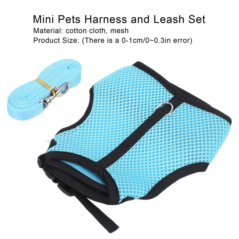 GLOGLOW Rabbit Harness Set, Adjustable Buckle Breathable Small Animals Vest Harness Set with Mesh Leash for Rabbit Squirrel Bunny Ferret Guinea Pig S - BeesActive Australia