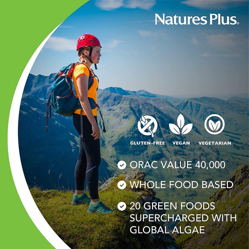 NaturesPlus Organic Ultra Juice Green - Organic Superfoods - Vitamin C, B12, Spirulina, Chlorella, Kelp, Trace Minerals - Gluten Free - 90 Tablets - BeesActive Australia