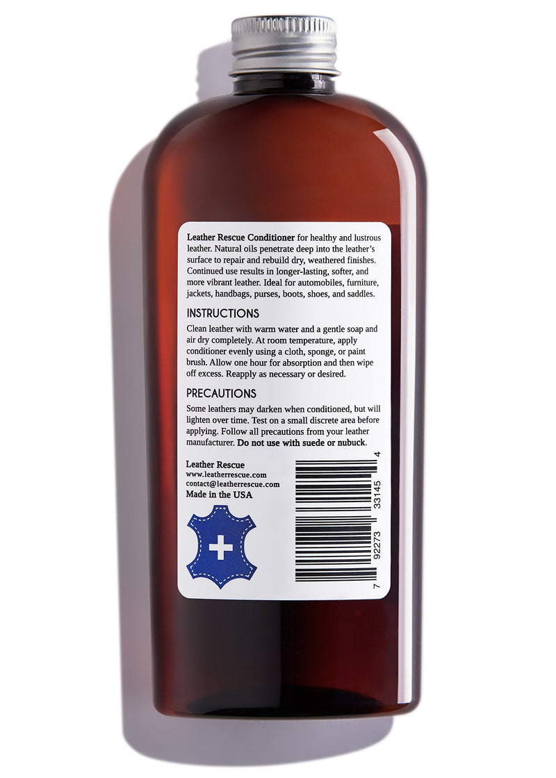 Leather Rescue Conditioner and Restorer for Jackets, Shoes, Bags, Purses, Car Seats, and Furniture - Non-Toxic and Made in USA - 8.5 oz - BeesActive Australia