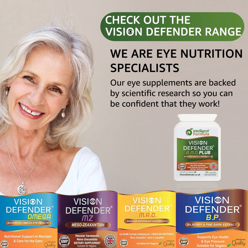 Vision Defender Plus Eye Supplement: AREDS2 Formula Vitamins, Minerals (Lutein, Zinc) Enhanced with Meso-Zeaxanthin for Complete Eyes/Eyesight Health Care & Support. 60 Easy-to-Swallow Vegan Capsules - BeesActive Australia