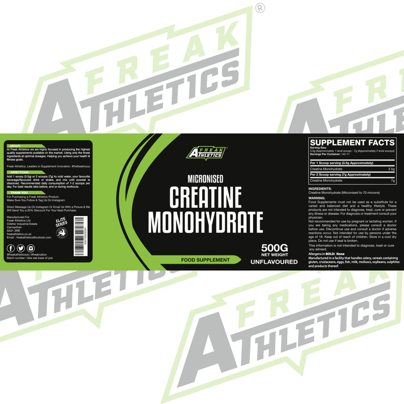 Creatine Monohydrate Powder 500g - Premium Grade Creatine Monohydrate - UK Made - Unflavoured Creatine Powder Scoop Included - BeesActive Australia