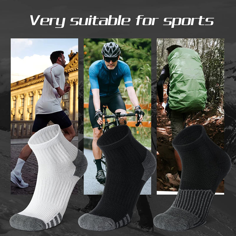 Copper Compression Socks for Men & Women Circulation-Ankle Plantar Fasciitis Socks Support for Athletic Running Cycling A03 - White Large-X-Large - BeesActive Australia