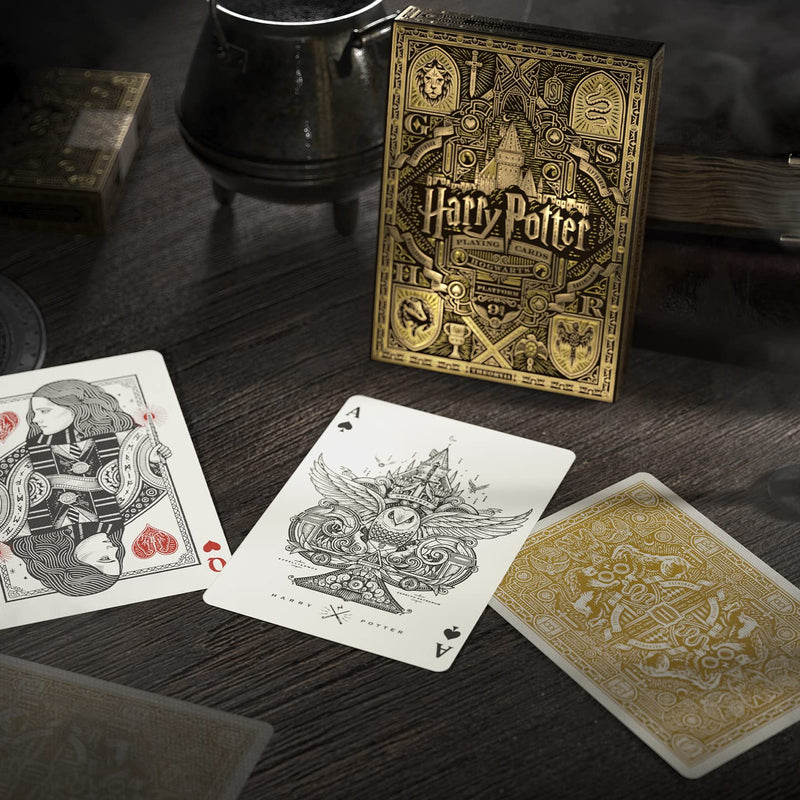 theory11 Harry Potter Playing Cards - Yellow (Hufflepuff) - BeesActive Australia