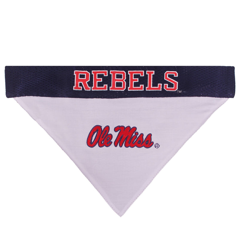 Pets First Collegiate Pet Accessories, Reversible Bandana, Mississippi Ole Miss Rebels, Small/Medium - BeesActive Australia