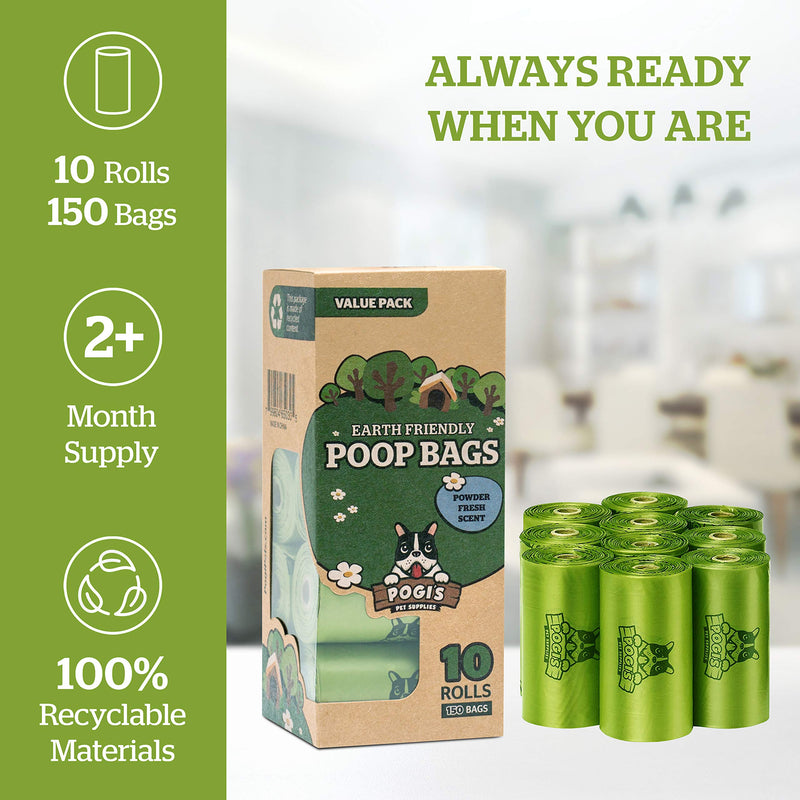 Pogi's Dog Walk Combo - Includes 1 Dispenser and 165 Doggy Poop Bags - BeesActive Australia