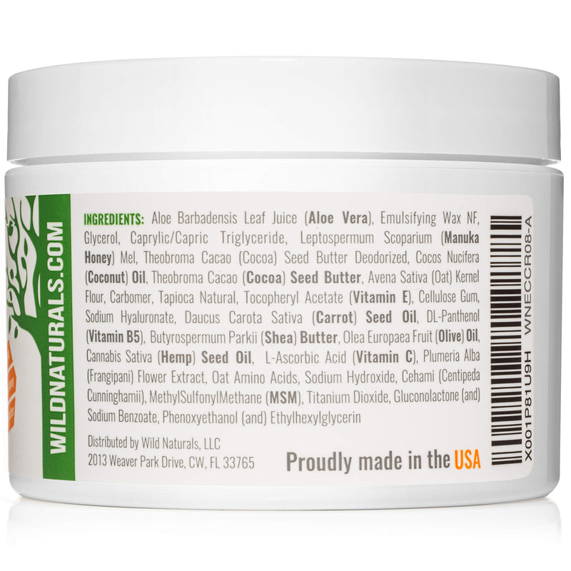 Wild Naturals Eczema Psoriasis Cream - for Dry, Irritated Skin, Natural 15-in-1 Lotion Soothes, Moisturizes, and May Visibly Reduce The Appearance of Redness, for Adults, Kids, and Baby, Steroid-Free 8 Ounce (Pack of 1) - BeesActive Australia