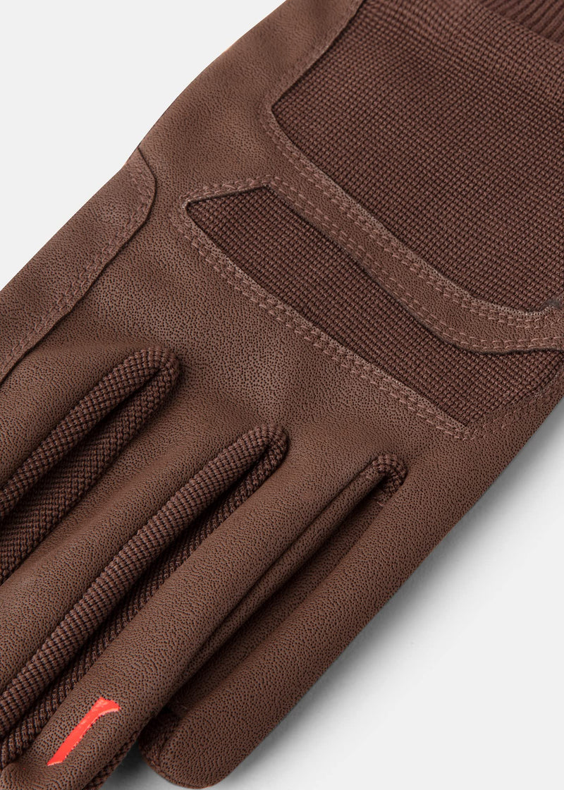 Amazona Sueca Equestrian Riding Gloves LUVA | Super Grip and 4-Way Stretch for Equestrian Sports. Breathable and with a Comfortable Wrist Band. for Women and Men. Medium Coffee Brown - BeesActive Australia