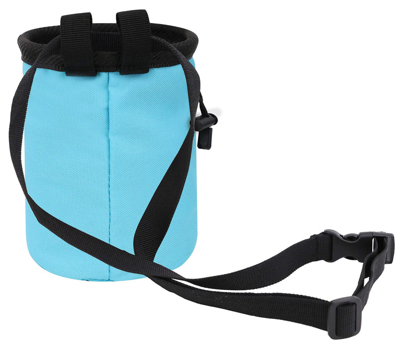 AMC Rock Climbing Panda Design Chalk Bag with Adjustable Belt Light Blue - BeesActive Australia