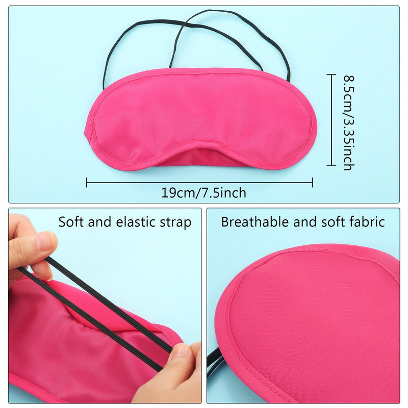 50 Pieces Eye Cover Sleep Mask Blindfold Eye Mask Blindfold Sleeping Masks for Games Party Travel with Nose Pad and Adjustable Strap (Multicolor) - BeesActive Australia