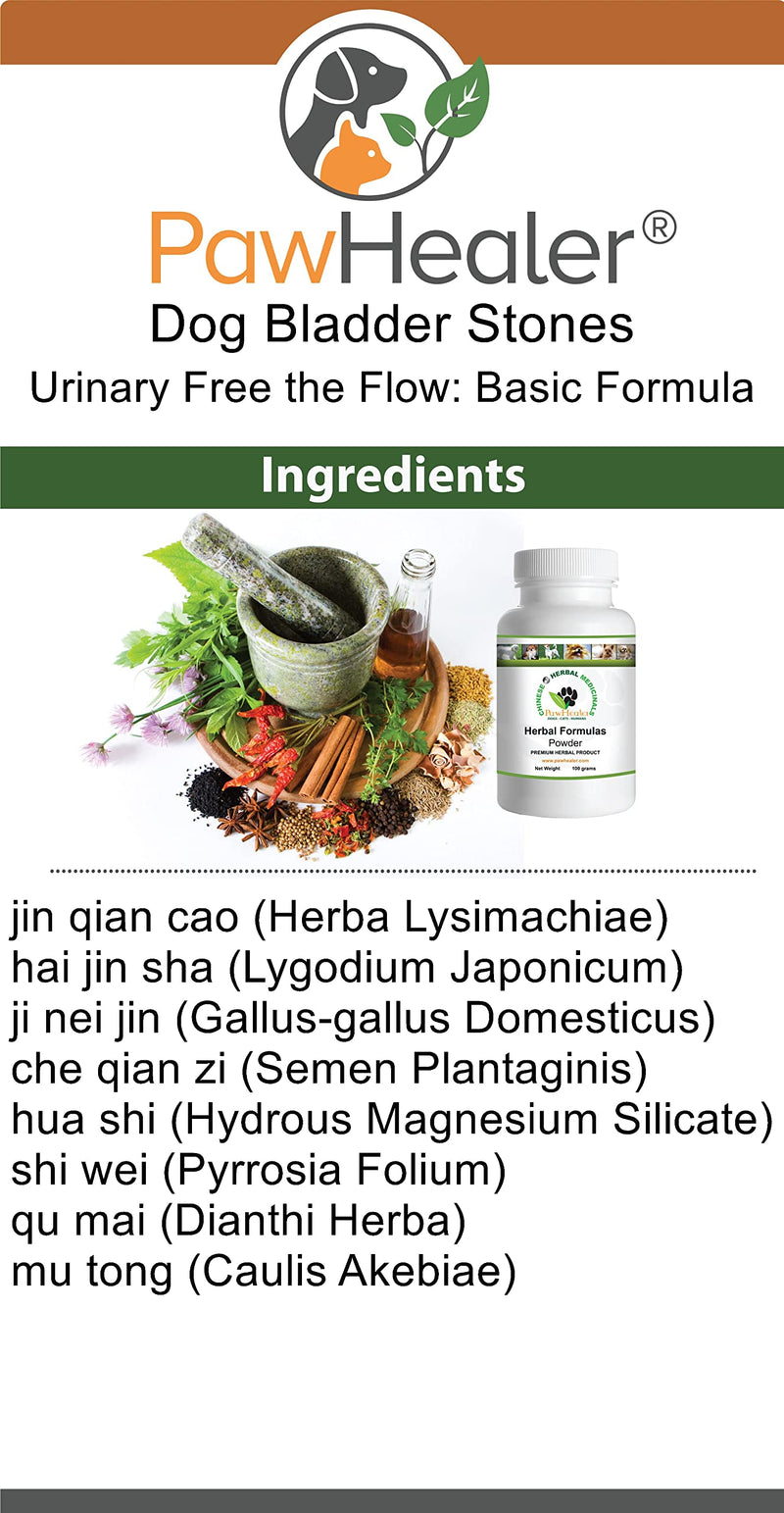 Urinary Free The Flow-Basic 100 Grams - Bladder Stones Dogs - Natural Remedy Stone Prevention in Dogs - 100 Grams-Herbal Powder - Mix into Food… - BeesActive Australia