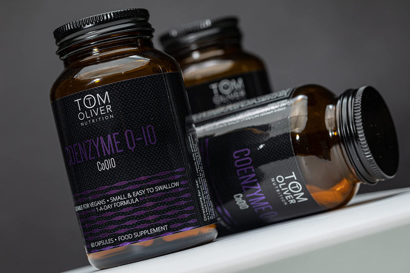 Tom Oliver Nutrition - Ubiquinone CoQ10 Pure Coenzyme Q10 100mg, Naturally Fermented, Made in The UK & Vegan Friendly - BeesActive Australia