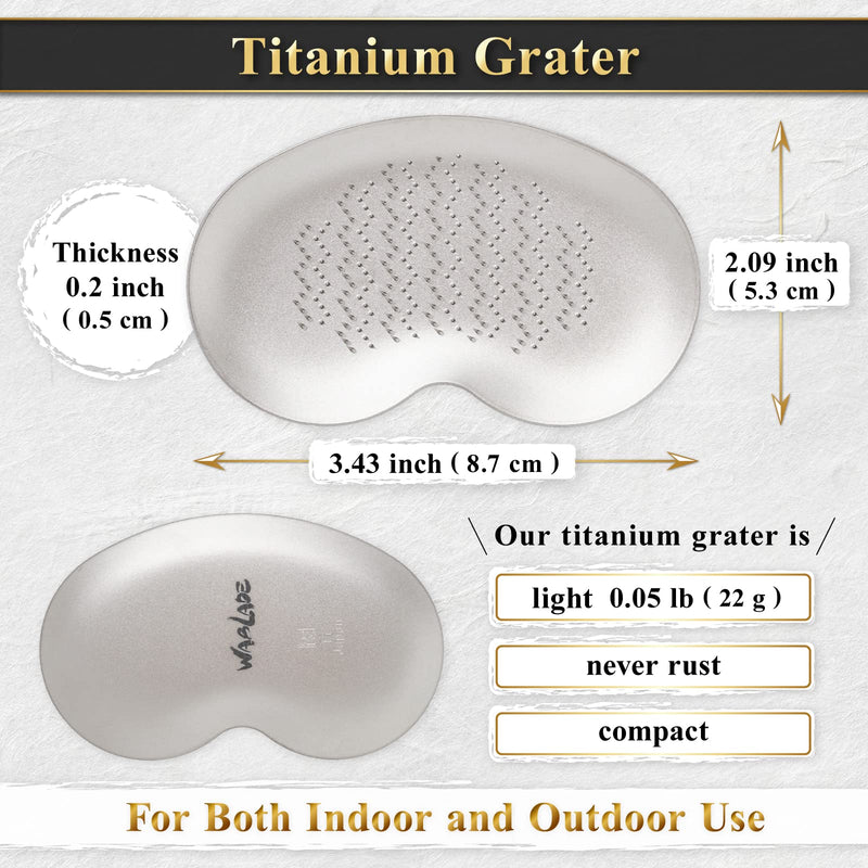 Wablade Japanese Sustainable Titanium Grater for Wasabi Ginger Cheese Salt 3.4 inches Made in Japan - BeesActive Australia
