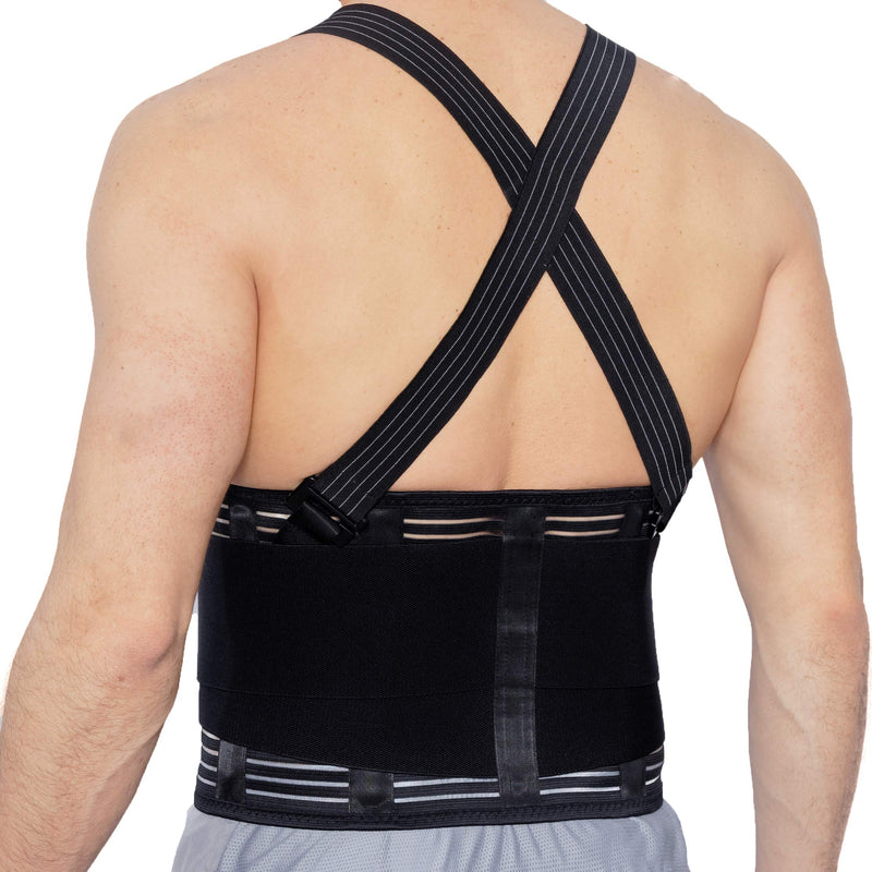 Neotech Care Adjustable Back Brace Lumbar Support Belt with Suspenders, Beige, Size M - BeesActive Australia