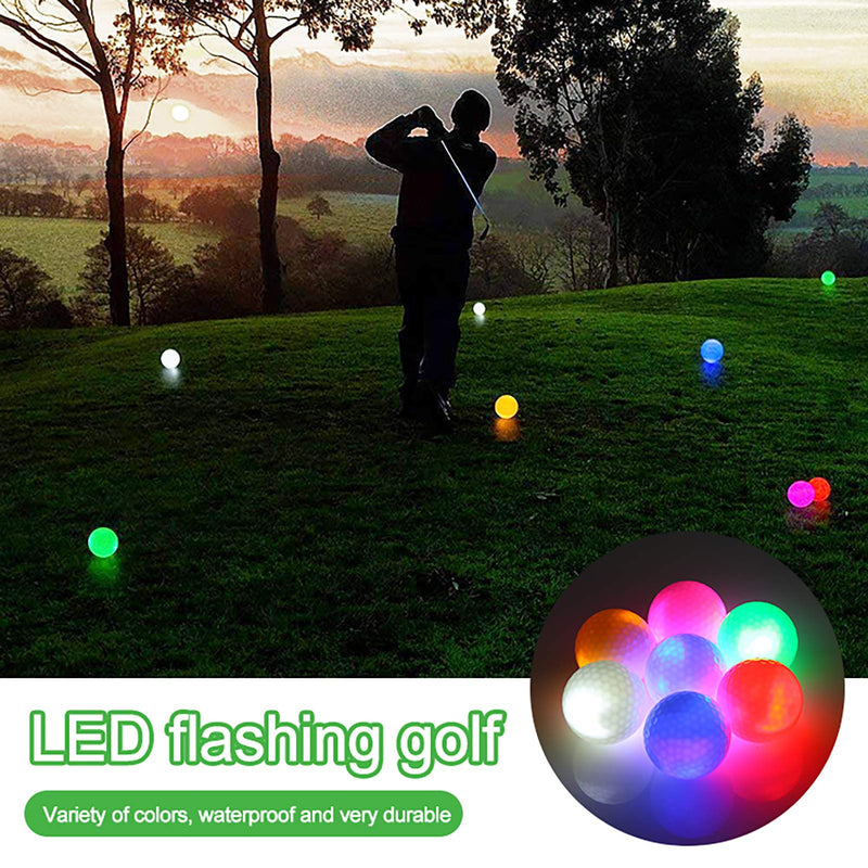 Light up Led Glow Golf Balls 7Pcs Multi Colors Glowing in The Dark Night Flashing Golf Ball Long Lasting Bright for Indoor & Outdoor Sports Beginner Learner Kids Training Gift - BeesActive Australia
