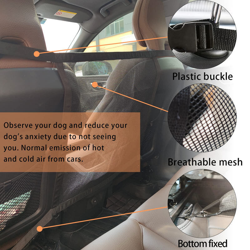 GoldOuya Car Dog Net Barrier, Adjustable Mesh Obstacle Car Dog Barrier Net Car Back Seat Pet Fence Car Pet Isolation Protective Network, Easy to Install and Clean 21 * 21In - BeesActive Australia