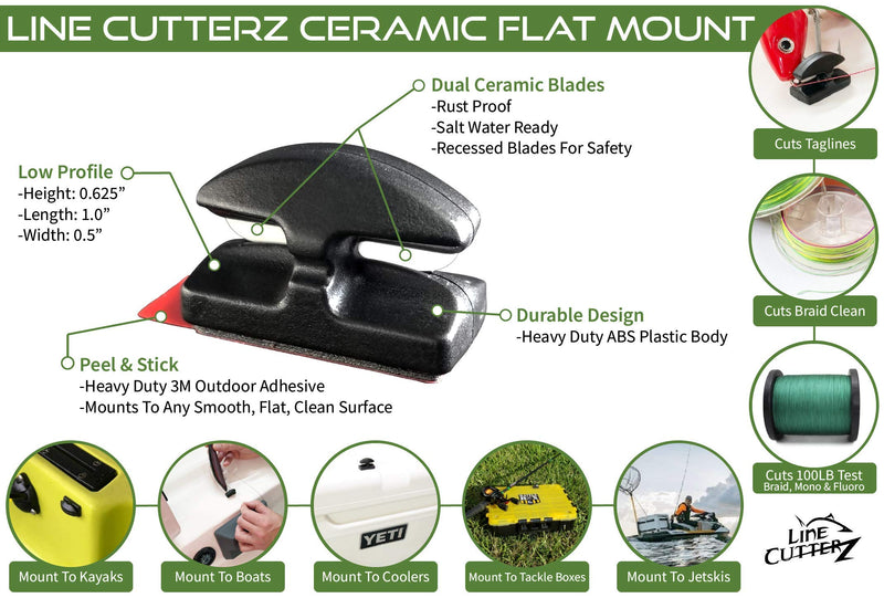 Line Cutterz Ceramic Blade Flat Mountable Fishing Line Cutter - BeesActive Australia