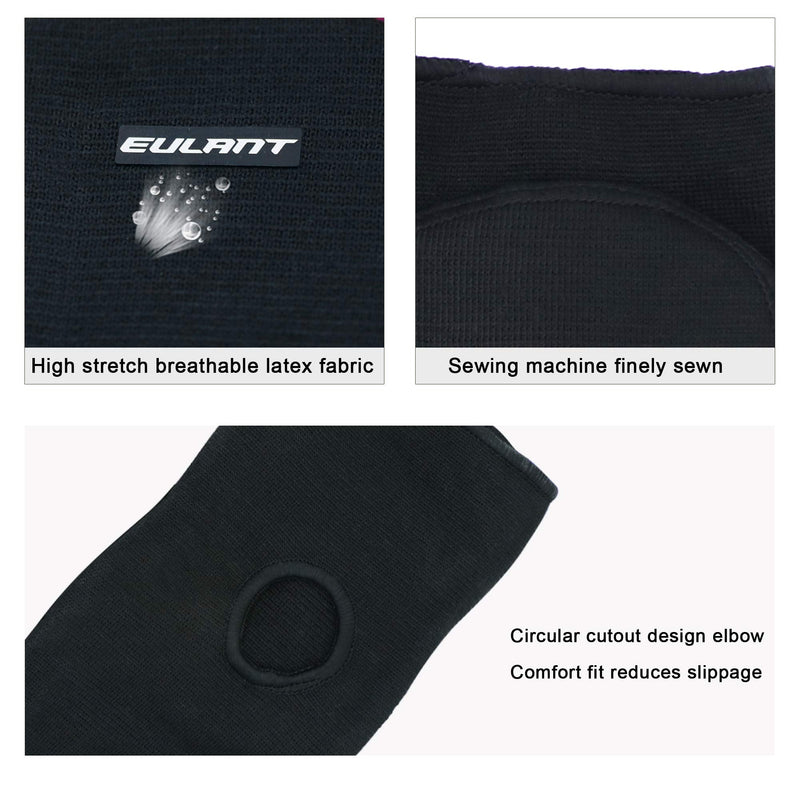EULANT Soft Elbow Pads for Children Teenagers, Stretchy Elbow Protectors,Adults Cotton Elbow Guard for Volleyball Wrestling Scooter Skating Breakdance,Toddler Knee Pads for Crawling/Learning to Run Black - BeesActive Australia