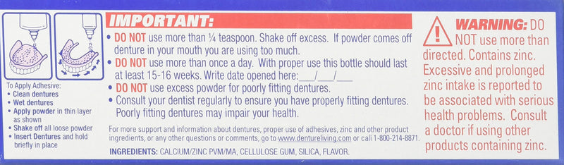 Fixodent Fixodent Denture Adhesive Powder Extra Hold, Extra Hold 2.7 Oz - BeesActive Australia