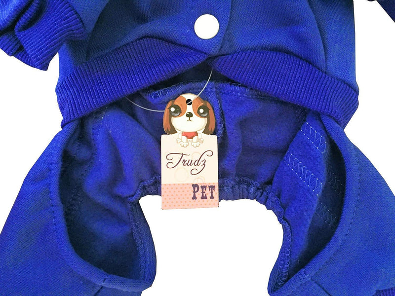 Dog Hoodie Dog Hoodies for Small Dog Clothes Apparel 4 Legs Jumpsuit Football MVP Fleece Sweater Winter Sweat Shirt Warm Cotton Hoodie for Small Dog Medium Large Dog Cat Blue - BeesActive Australia