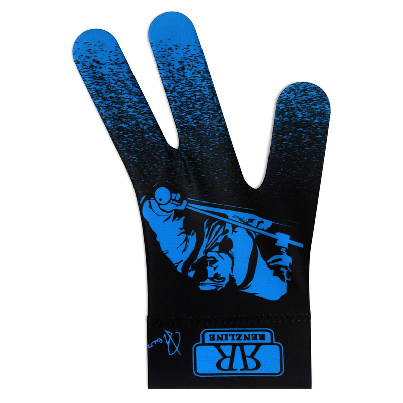 [AUSTRALIA] - Renzline Pool CUE Glove Billiard Player - Blue/Black - for Left Hand - One Size fits All 
