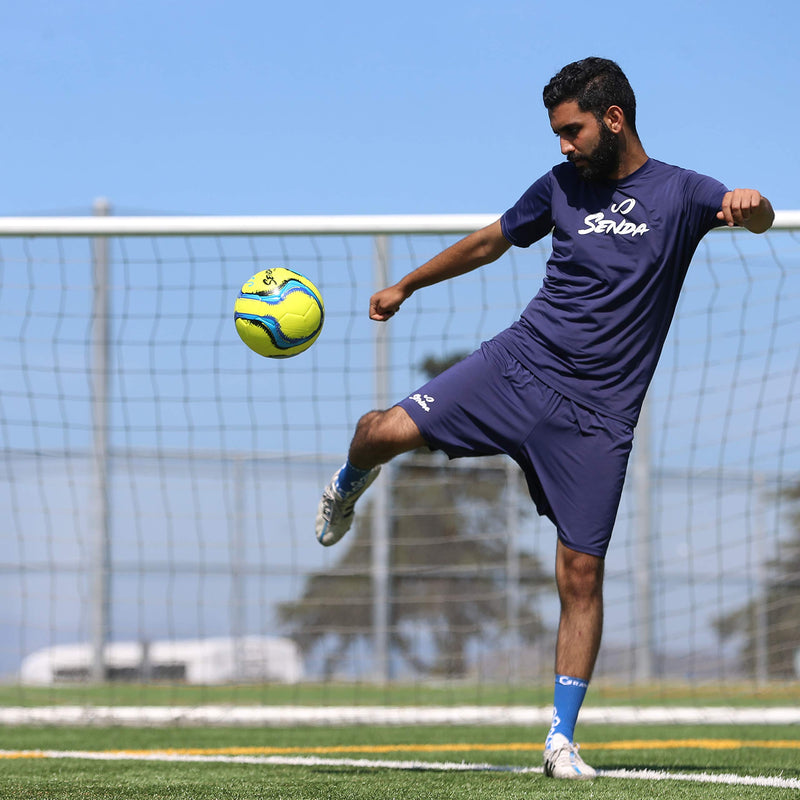 Senda Amador Training Soccer Ball, Fair Trade Certified White/Yellow Size 4 - BeesActive Australia