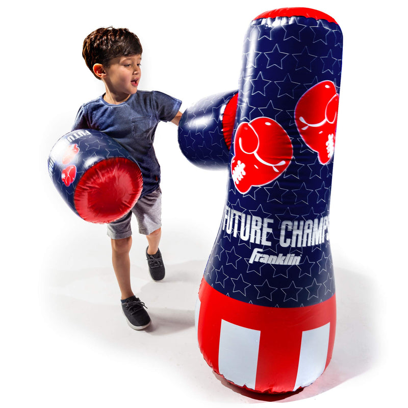 [AUSTRALIA] - Franklin Sports Inflatable Punching Bag & Glove Set - Future Champs - 42 x 19 x 19 inches 