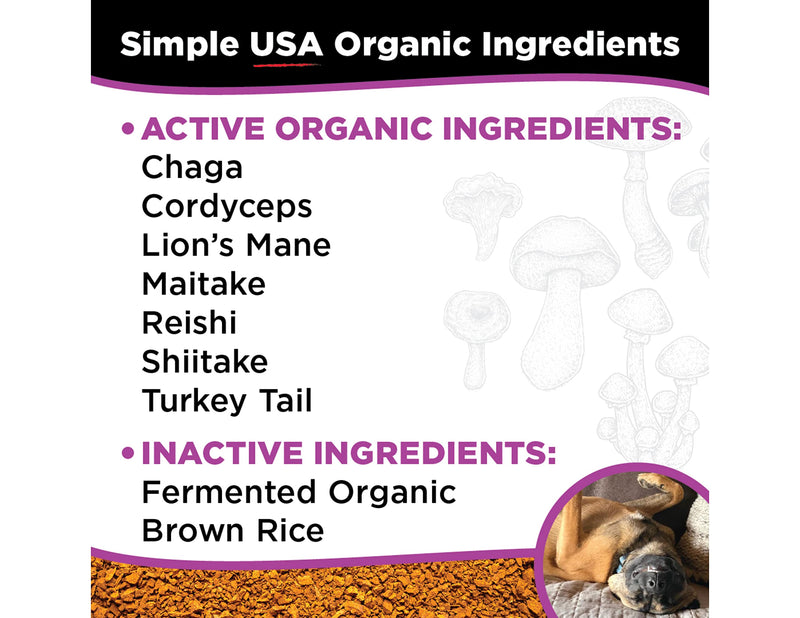 Super Snouts Super Shrooms Mushroom Immune Support for Dogs and Cats - Made in USA Organic Non-GMO, Immune Health 5.28 oz - BeesActive Australia