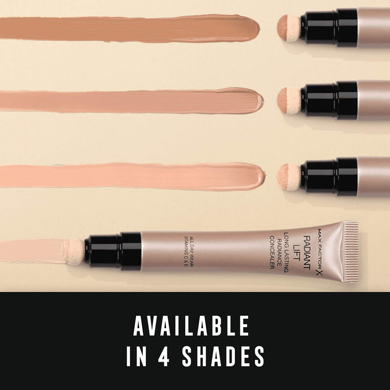 Max Factor Radiant Lift Hydrating and Brightening Concealer, Vitamins C and E, Light, 7ml 20 Light - BeesActive Australia